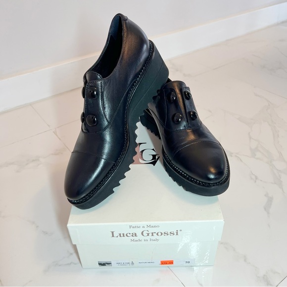 Luca Grossi ITALIAN Black Leather Elastic
Loafers Comfort Shoes Size EU 39 - Picture 5 of 16